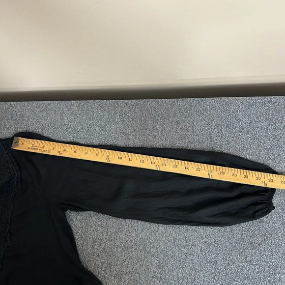 Free People Jezebel Bodysuit Small Thong LS Black Deep V Festival Concert‎ - Picture 14 of 15